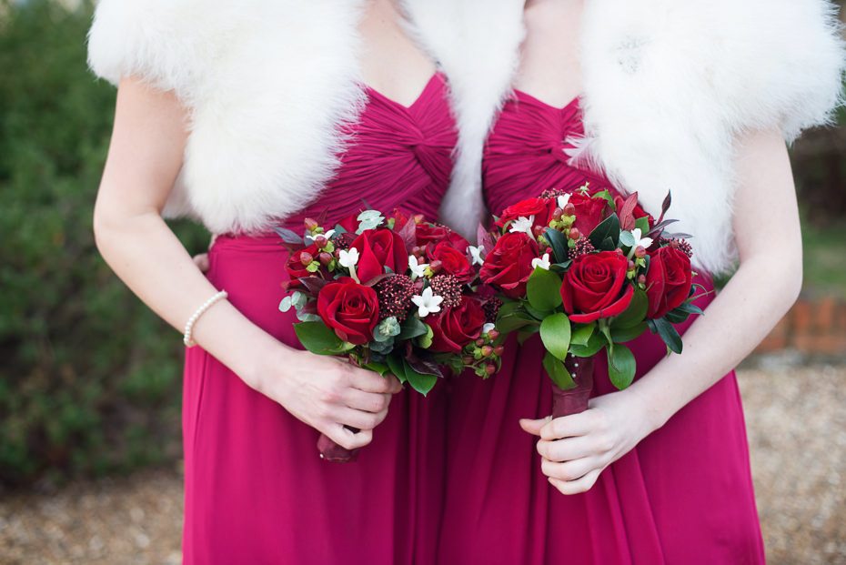 red roses for a winter wedding