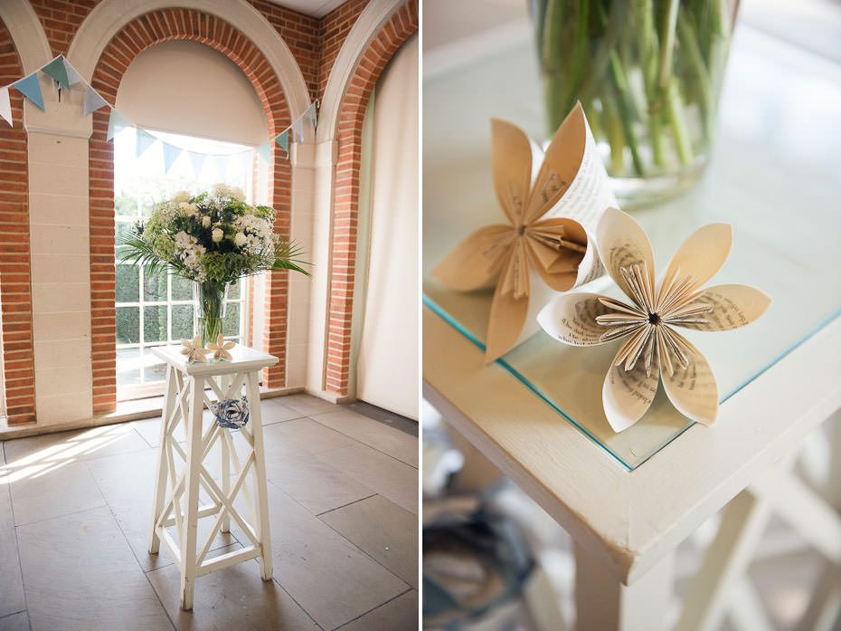 Origamy wedding flowers