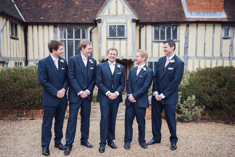 Grooms party wearing navy suits