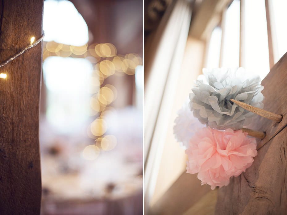 Twinkly details and tissie pom poms