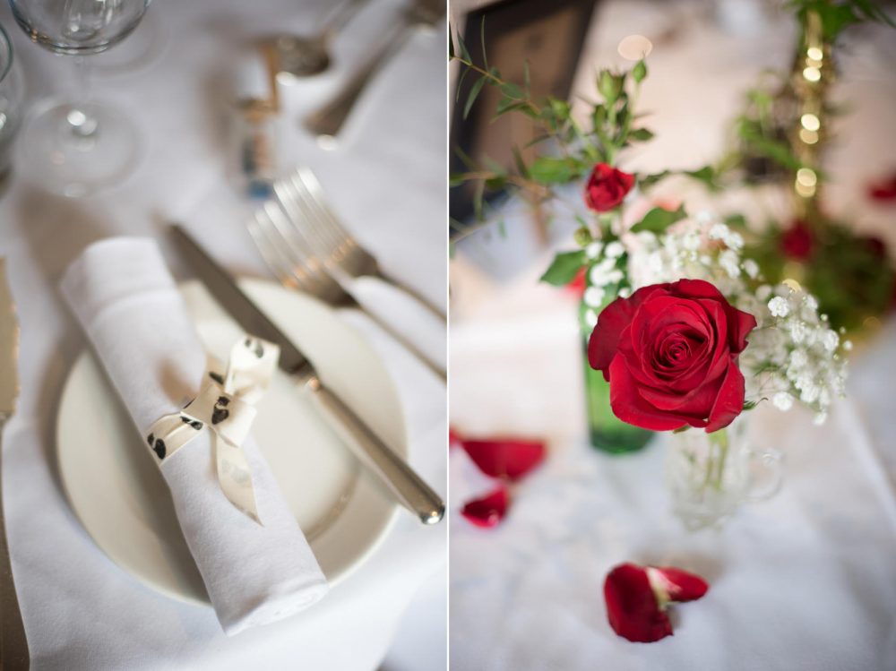 Red rose and vintage story theme