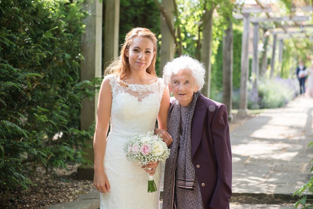 The bride and her grandmother