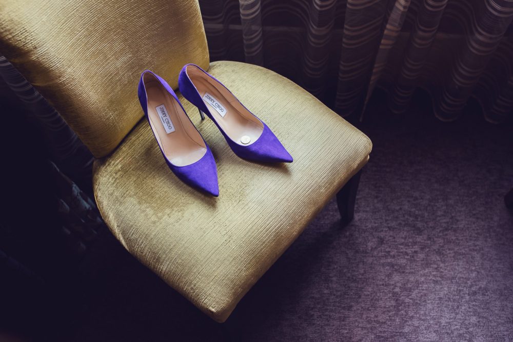 Purple suede Jimmy Chhol brides shoes-1