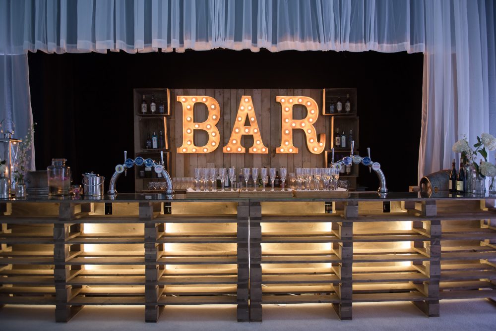 warehouse wedding bar
