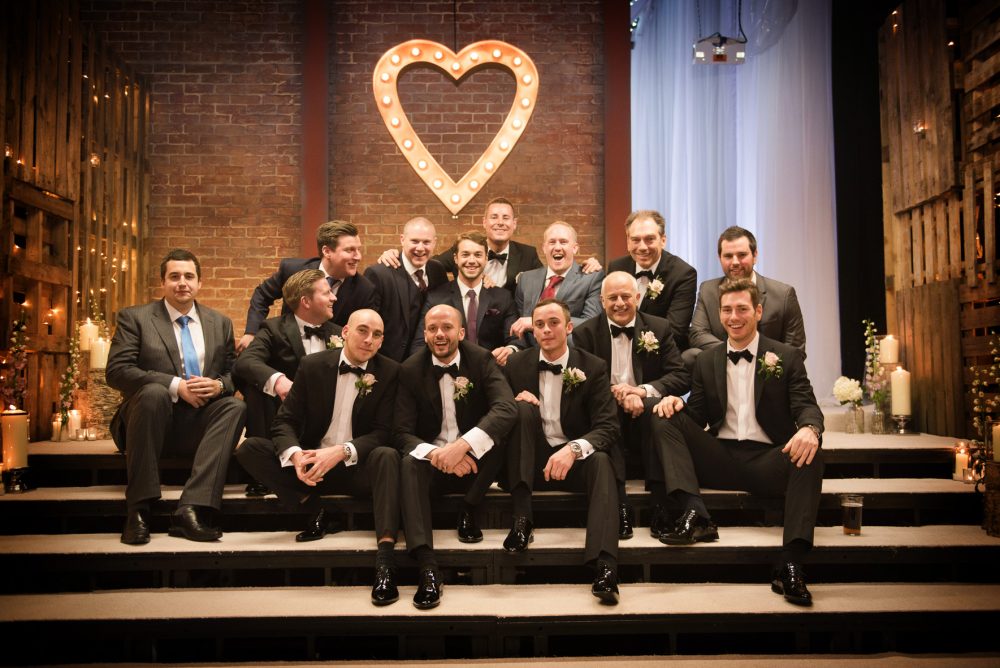 Stag party wedding photo