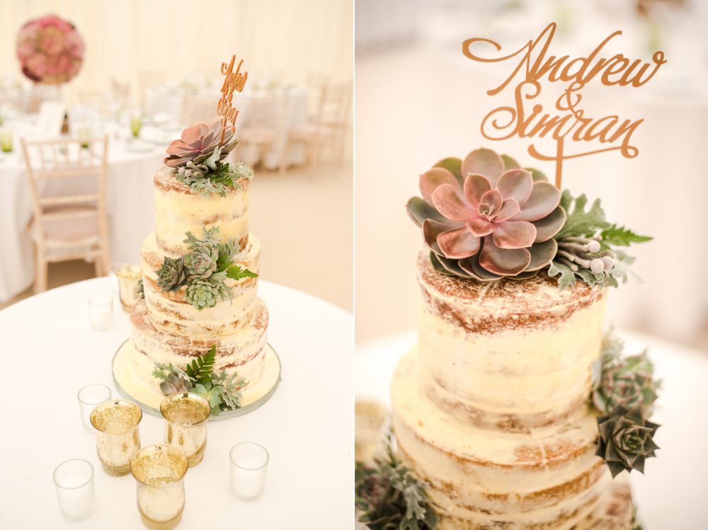 Wedding cake with succulants