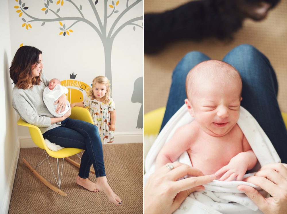 Relaxed newborn photography