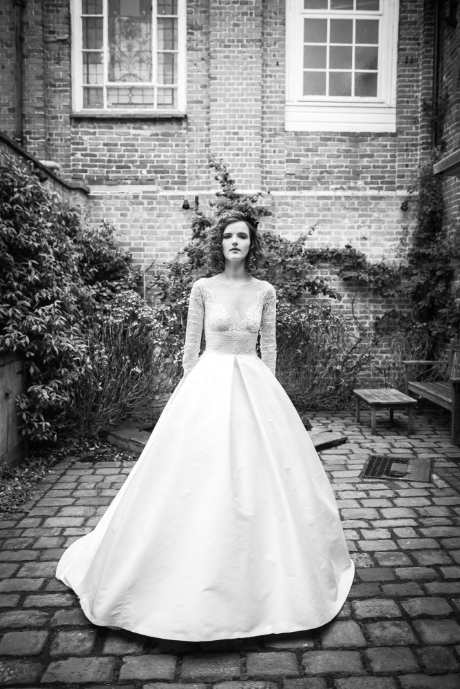 Jesus Piero 2017 3008 wedding dress modelled by Chloe Keenan at Miss Bush.