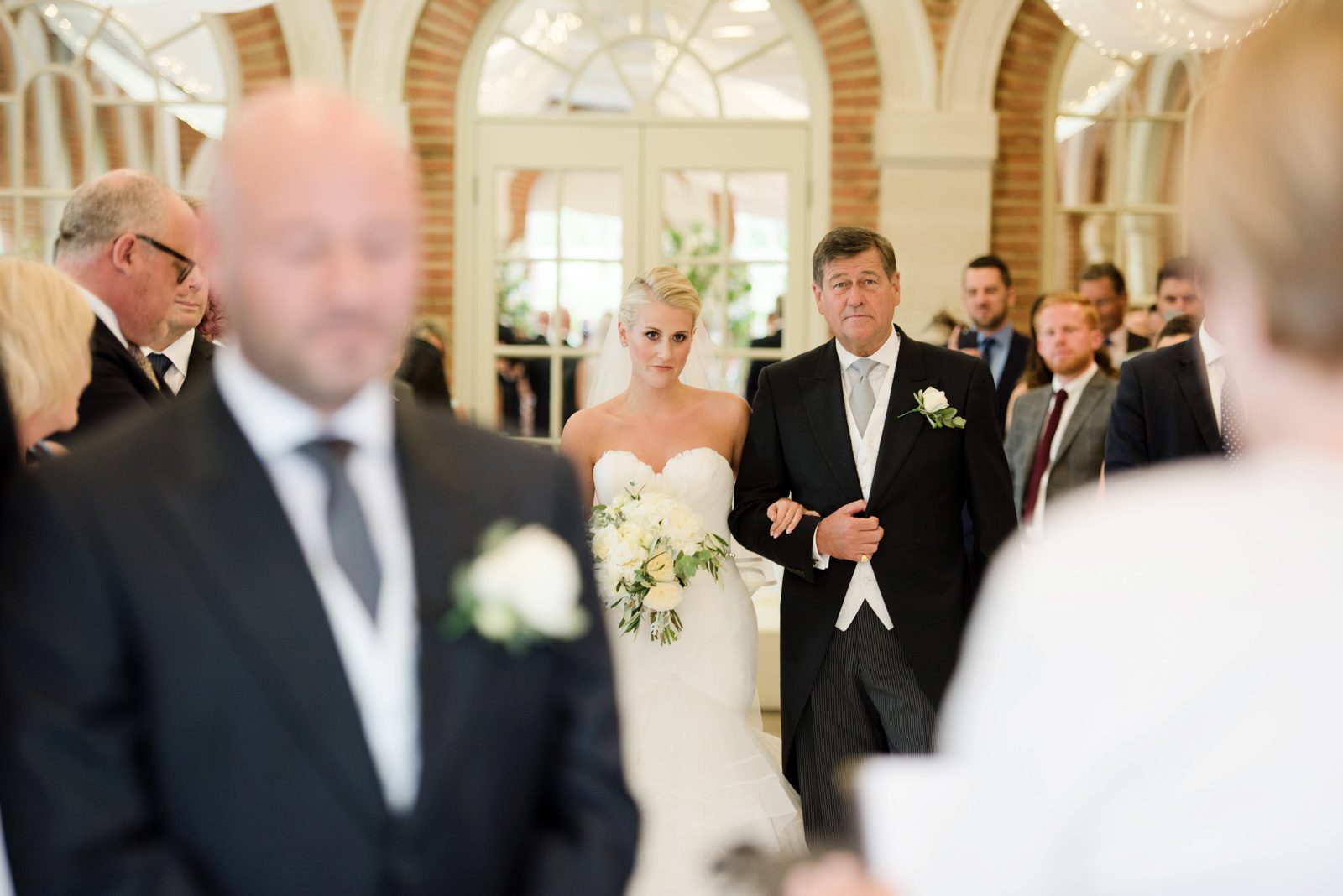 Wedding ceremonies in the Orangery at Great Fosters Hotel.