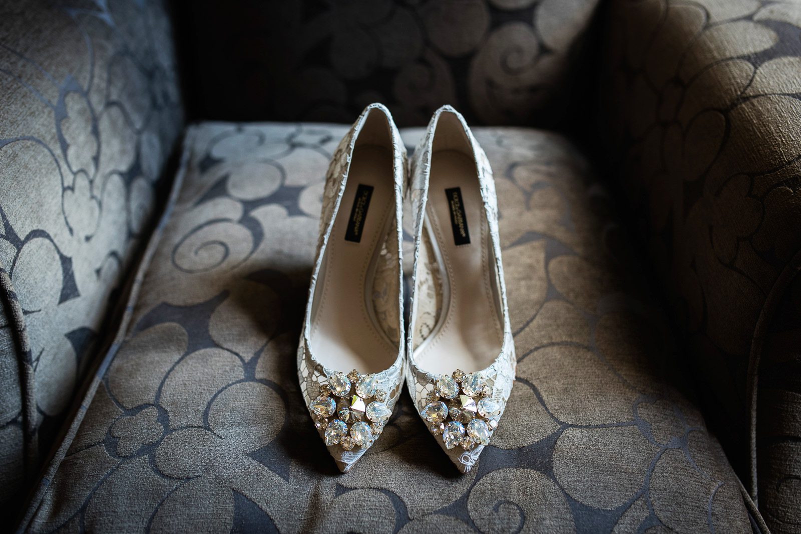 Dolce & gabanna PUMP IN TAORMINA LACE WITH CRYSTALS