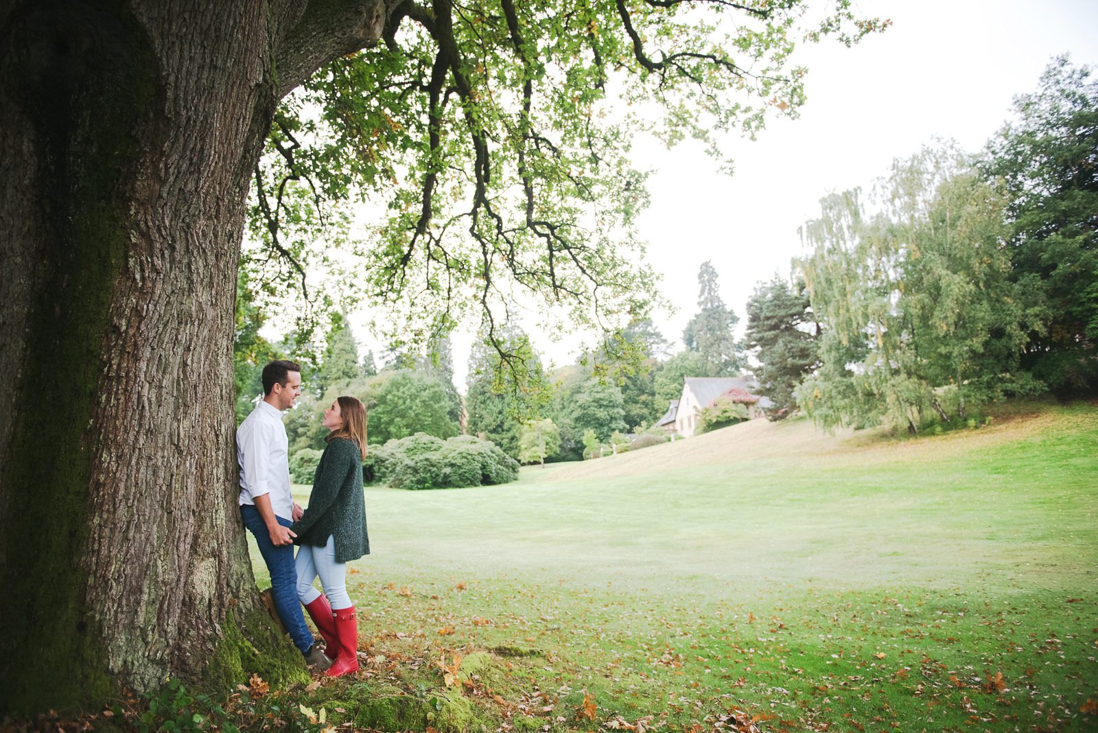 An engagement photography shoot at Pennyhill Park Hotel.