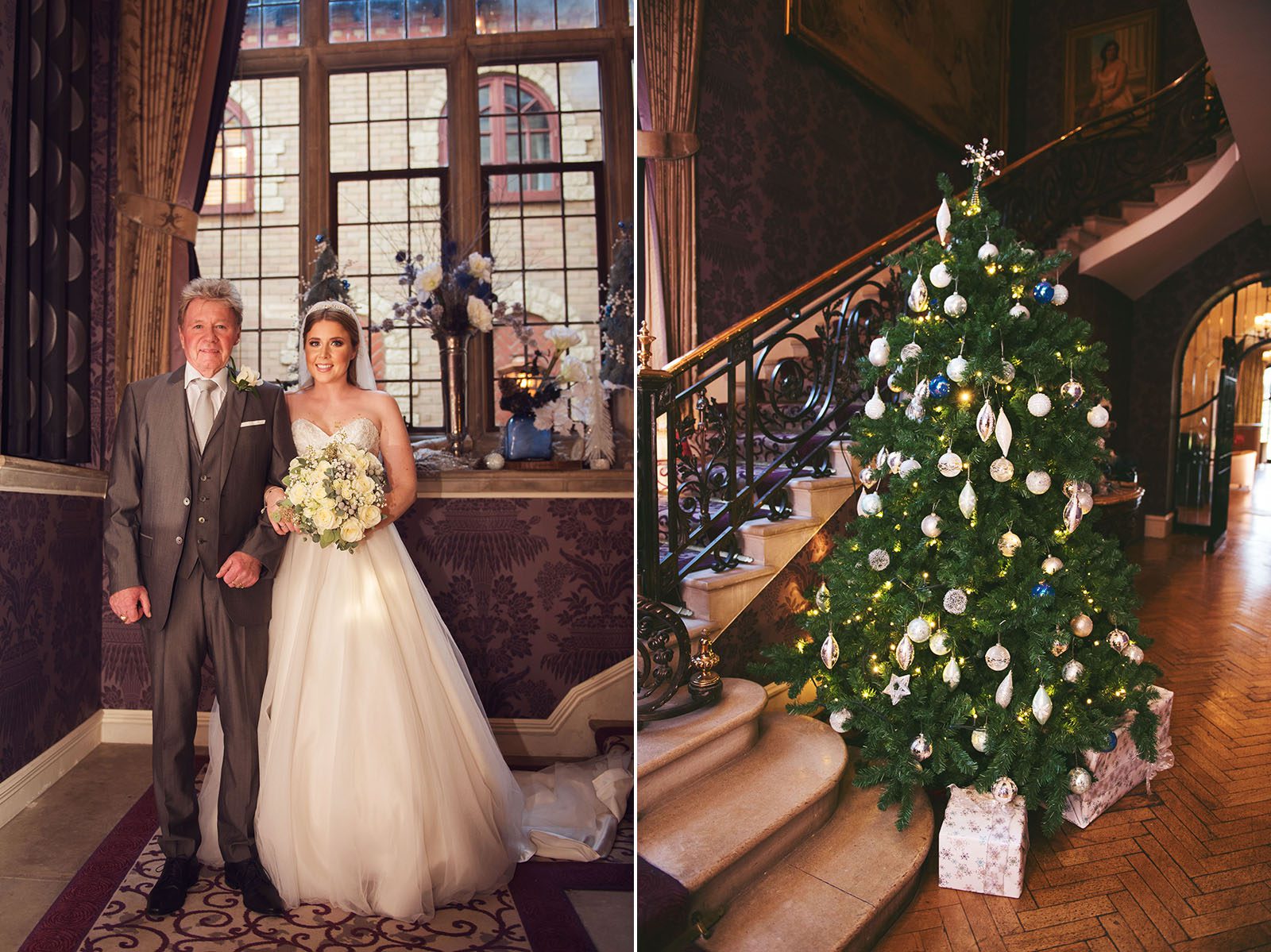 Bride and her father at Pennyhill park