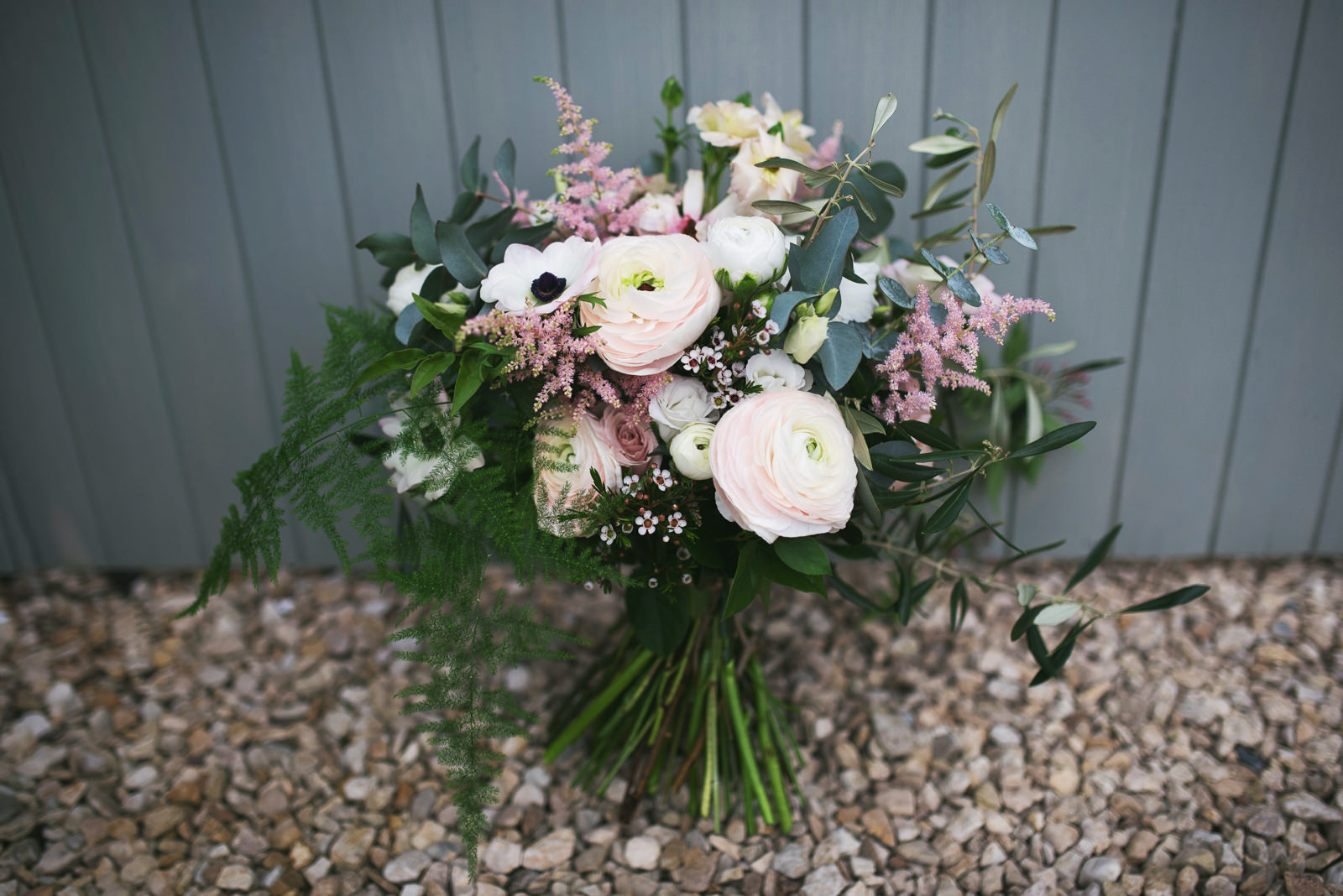Spring bridal bouquet by Gill Pike for a Gate Street Barn bride.