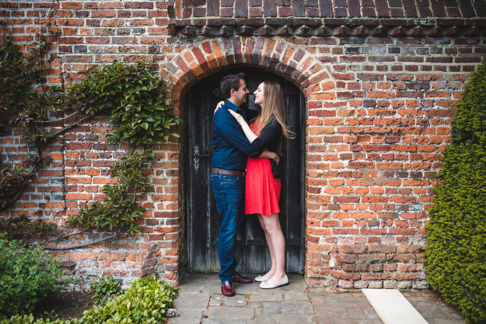 Engagement shoot at Great Fosters wedding venue in Surrey.