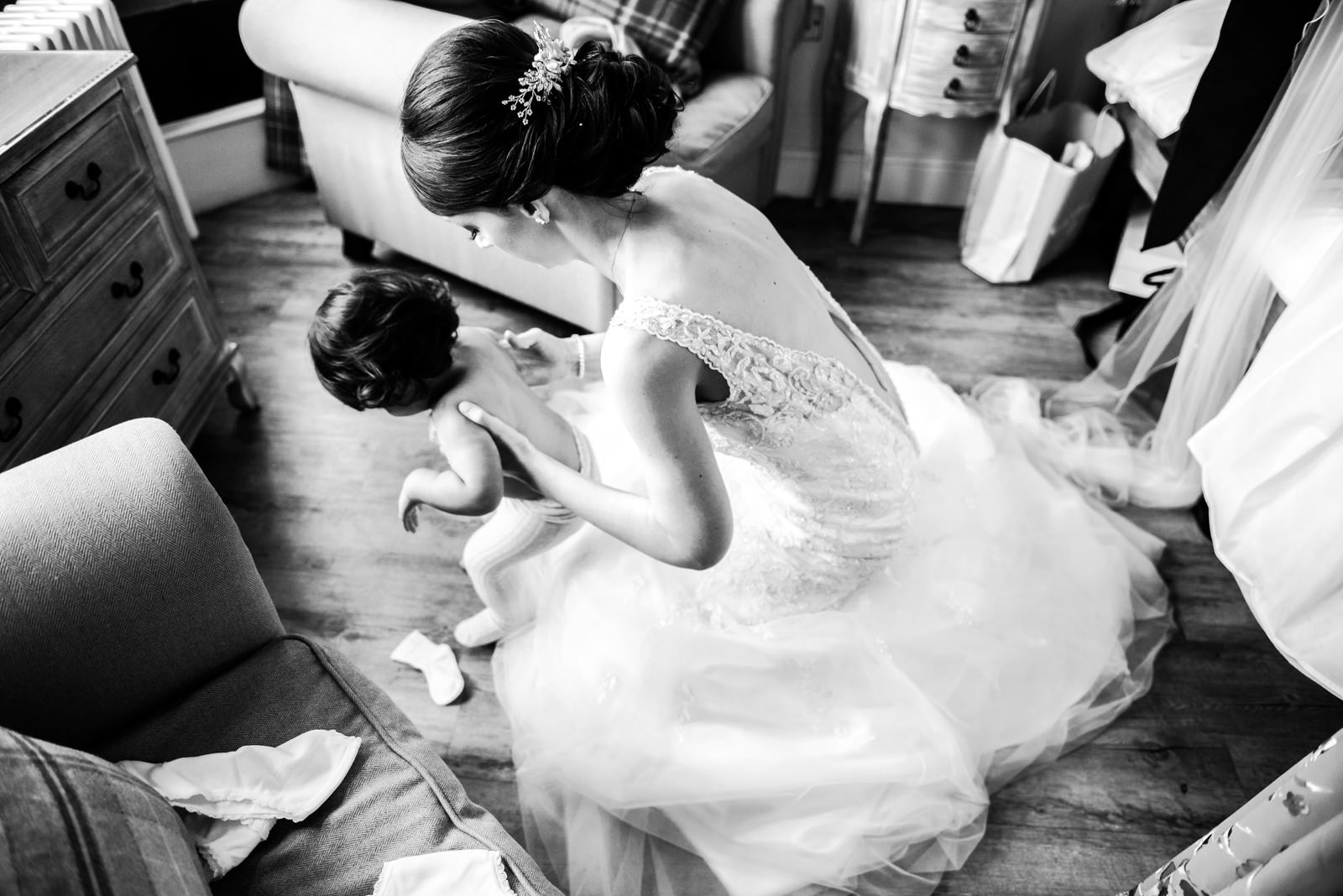 Black and white elegant wedding photography
