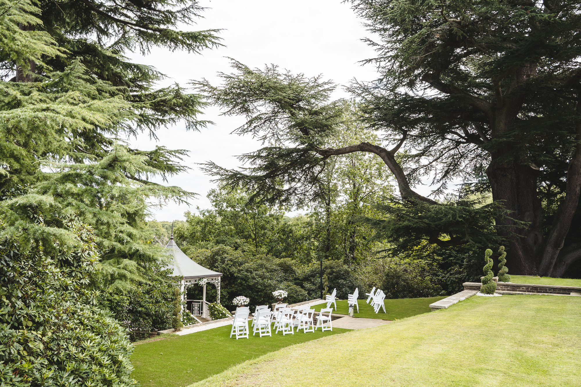 Outdoor wedding venue in Surrey.