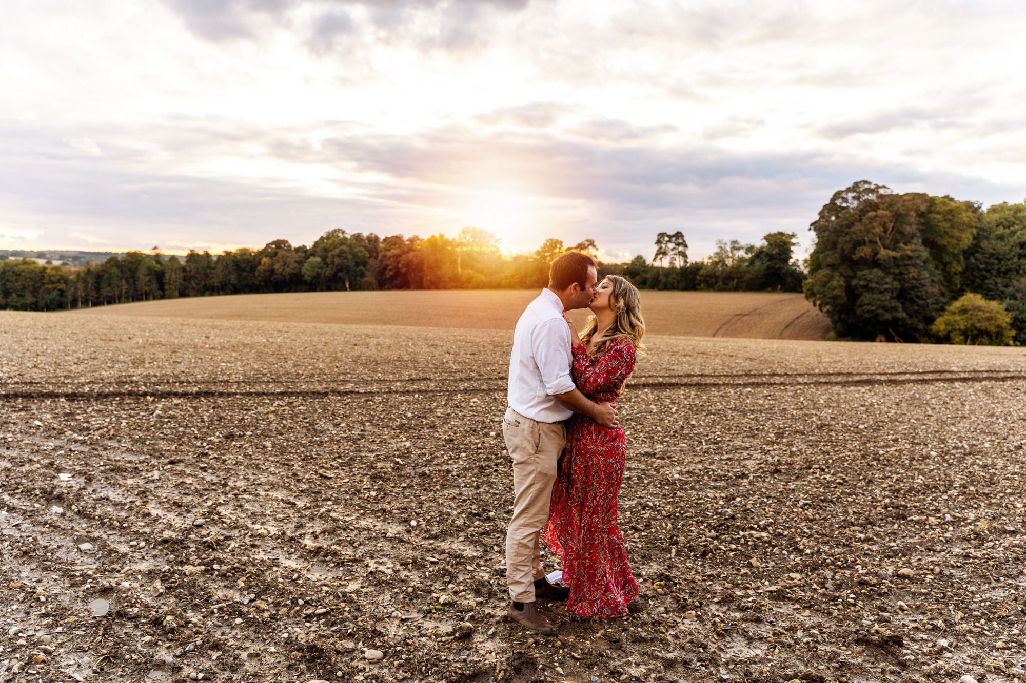 Romantic countryside proposal shoot.