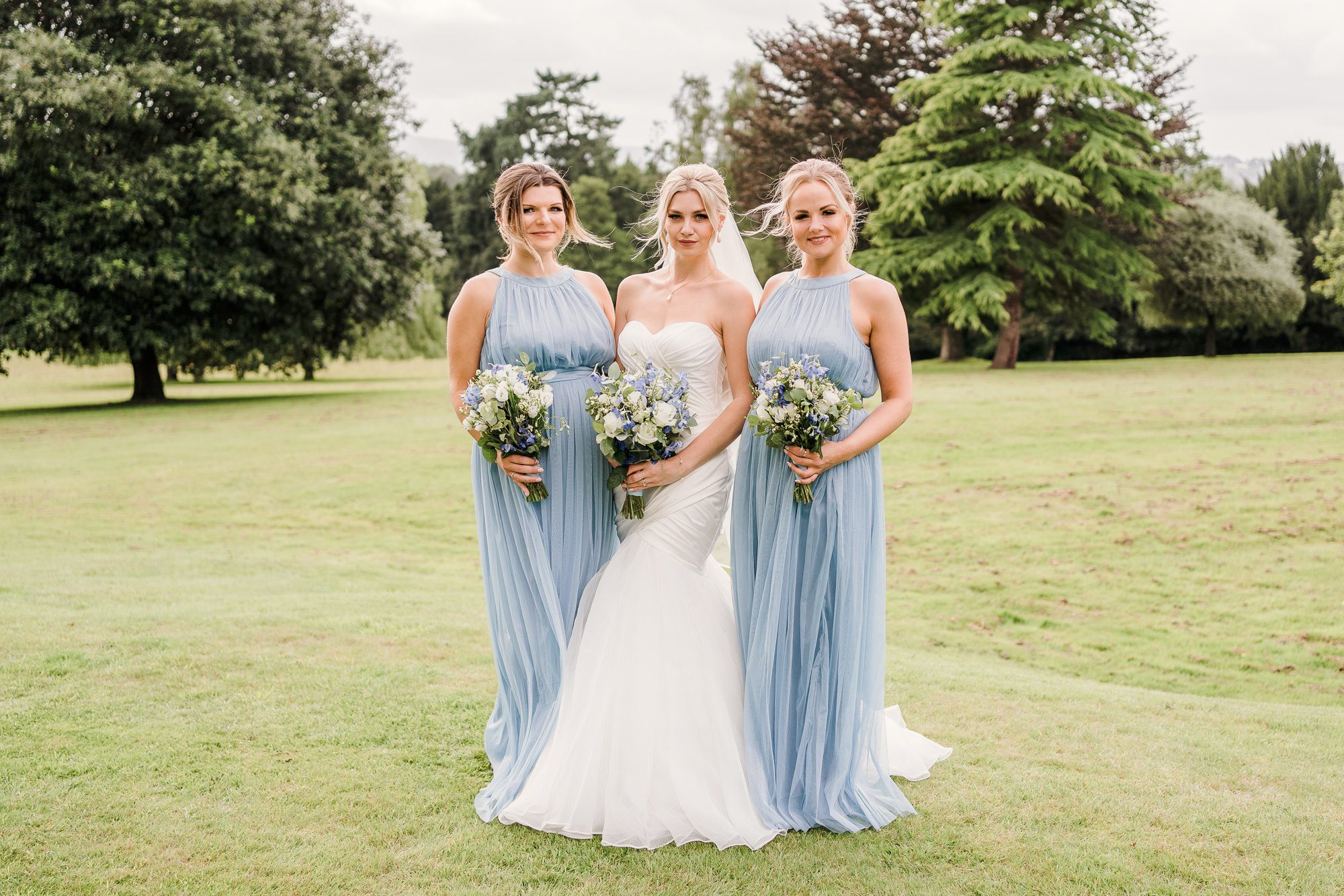 Blue Bridesmaids dresses