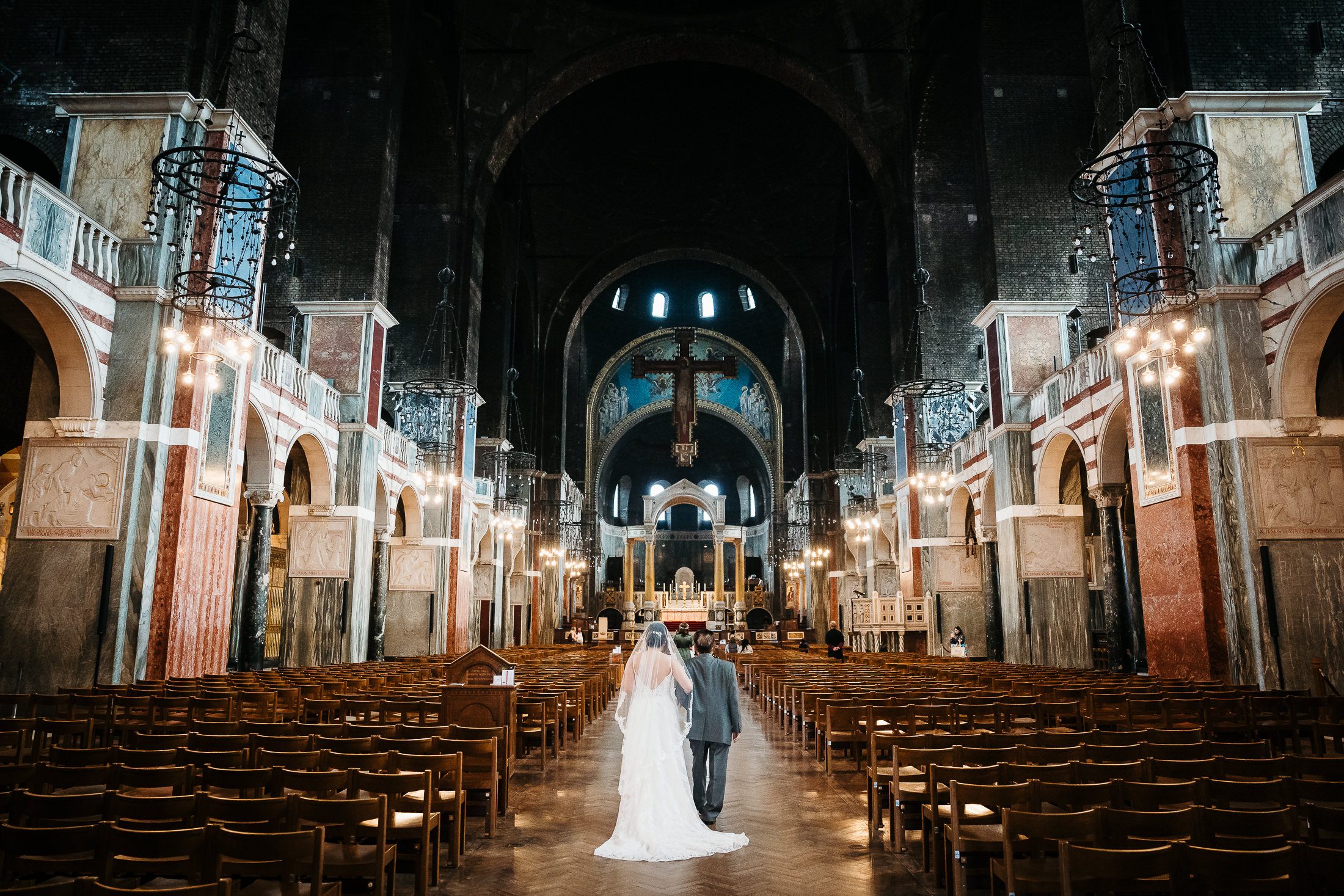 Westminster Cathedral wedding photography.