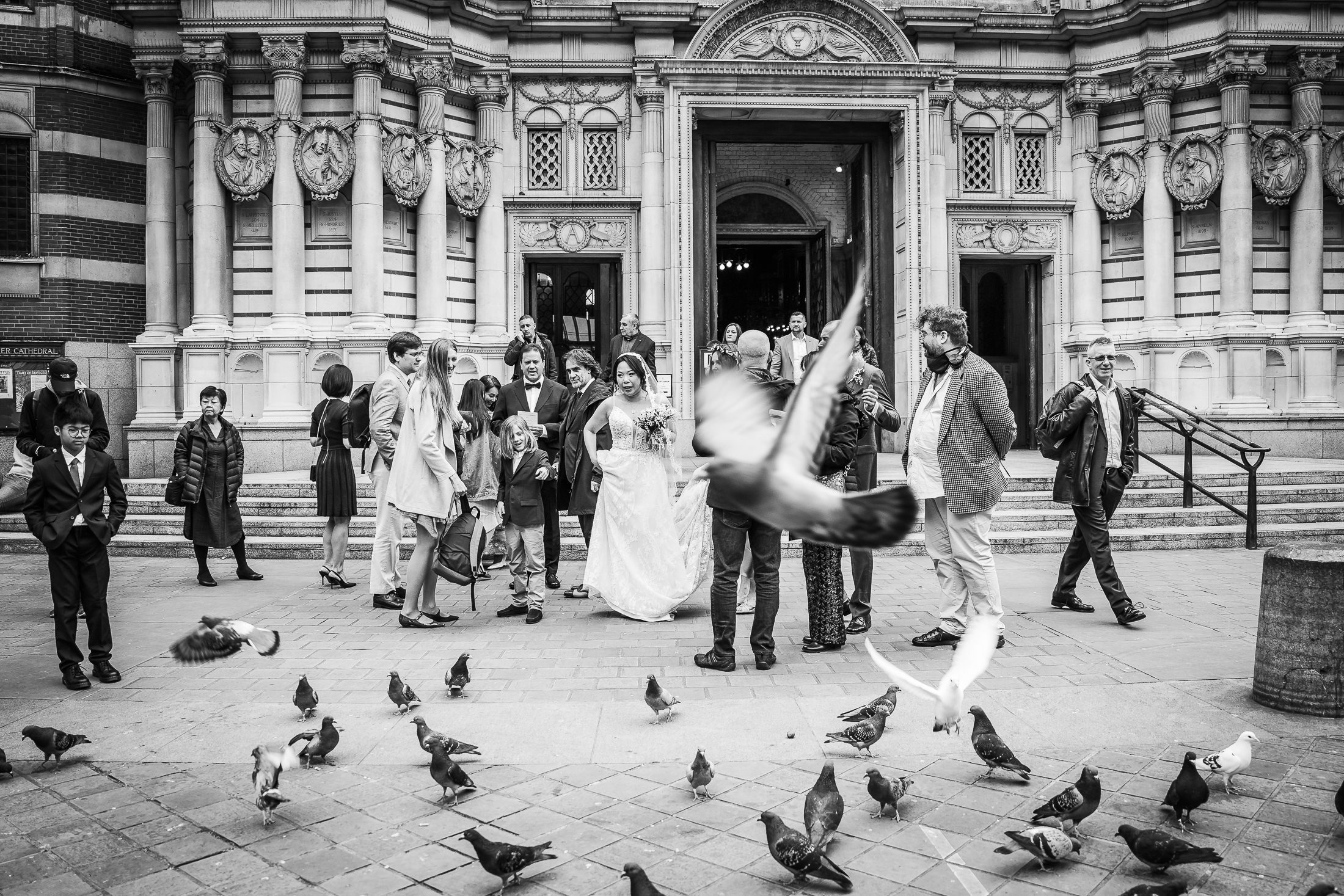 London wedding photography at Westminster Cathedral.